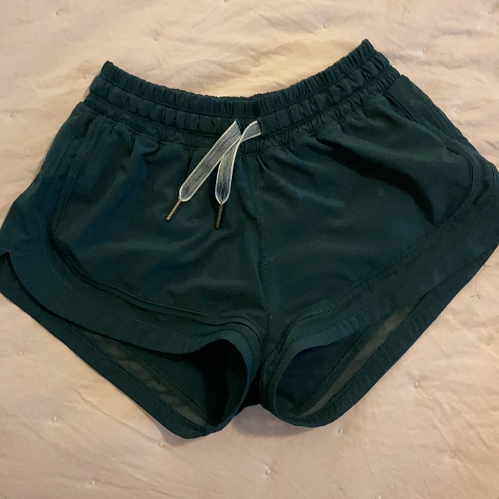 Green Lululemon size 4 shorts